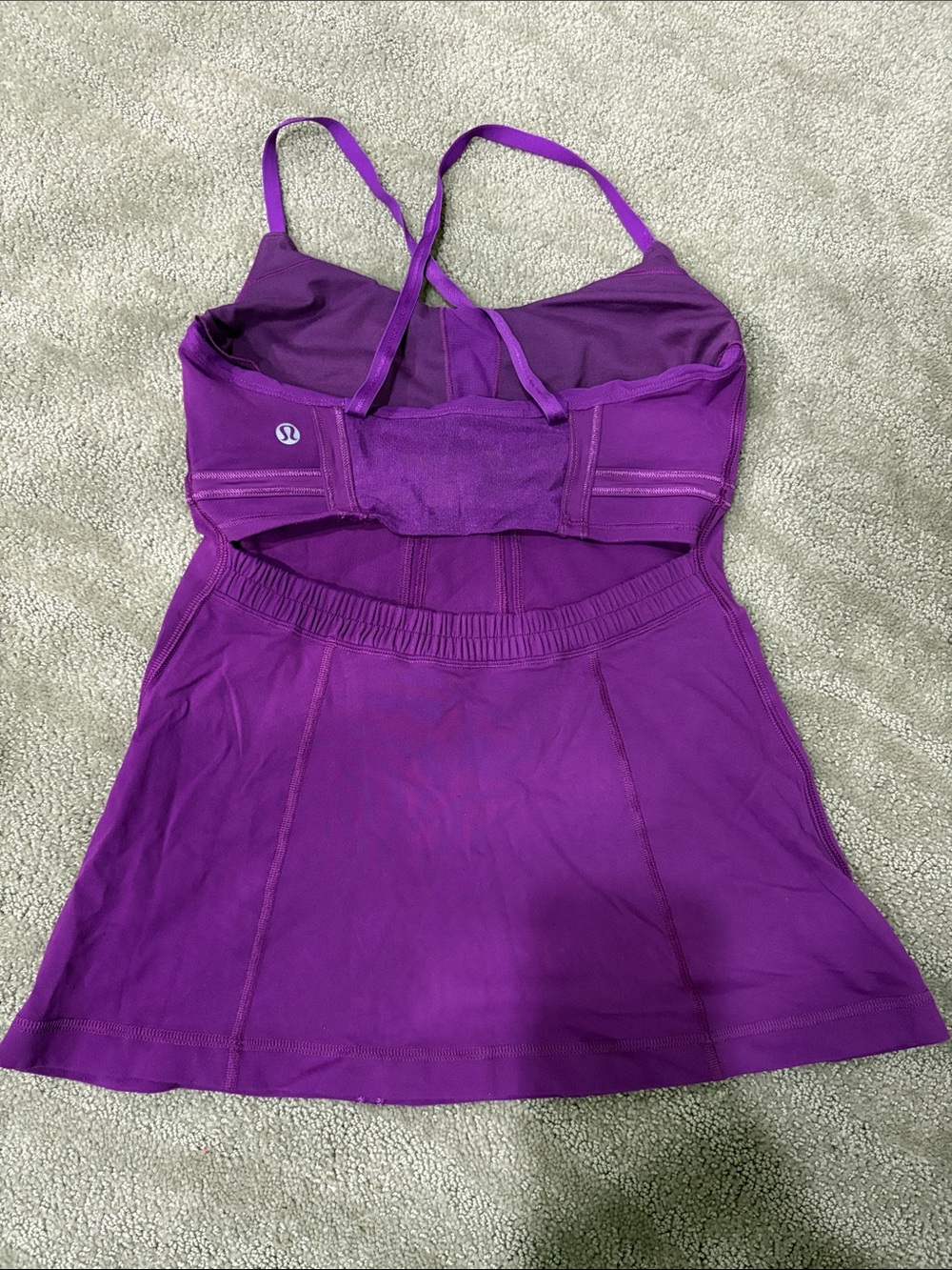 lululemon athletica Women's Mynah Purple Strappy Sports Bra Tank size 6